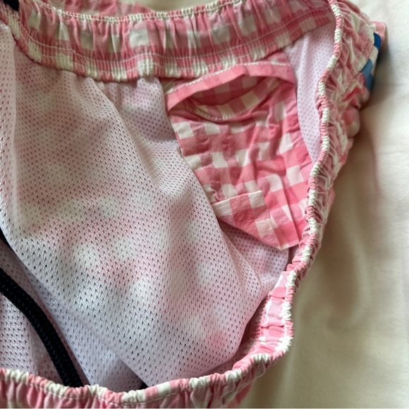 Vineyard Vines Men’s Swim Trunks XL Pink Check Race Stripe Side Pockets - Picture 8 of 10